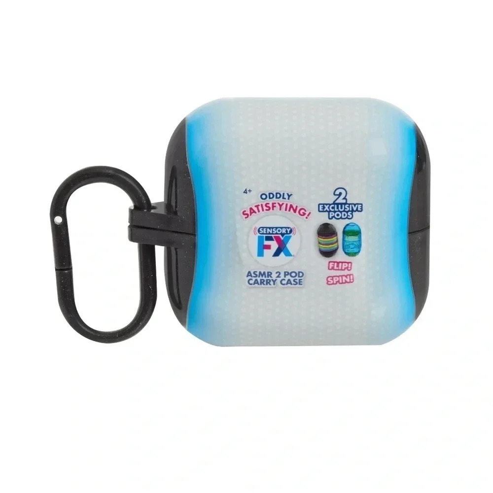 NEW UNOPENED Sensory FX ASMR PODS 2 Pack & CarrY Case • Gray